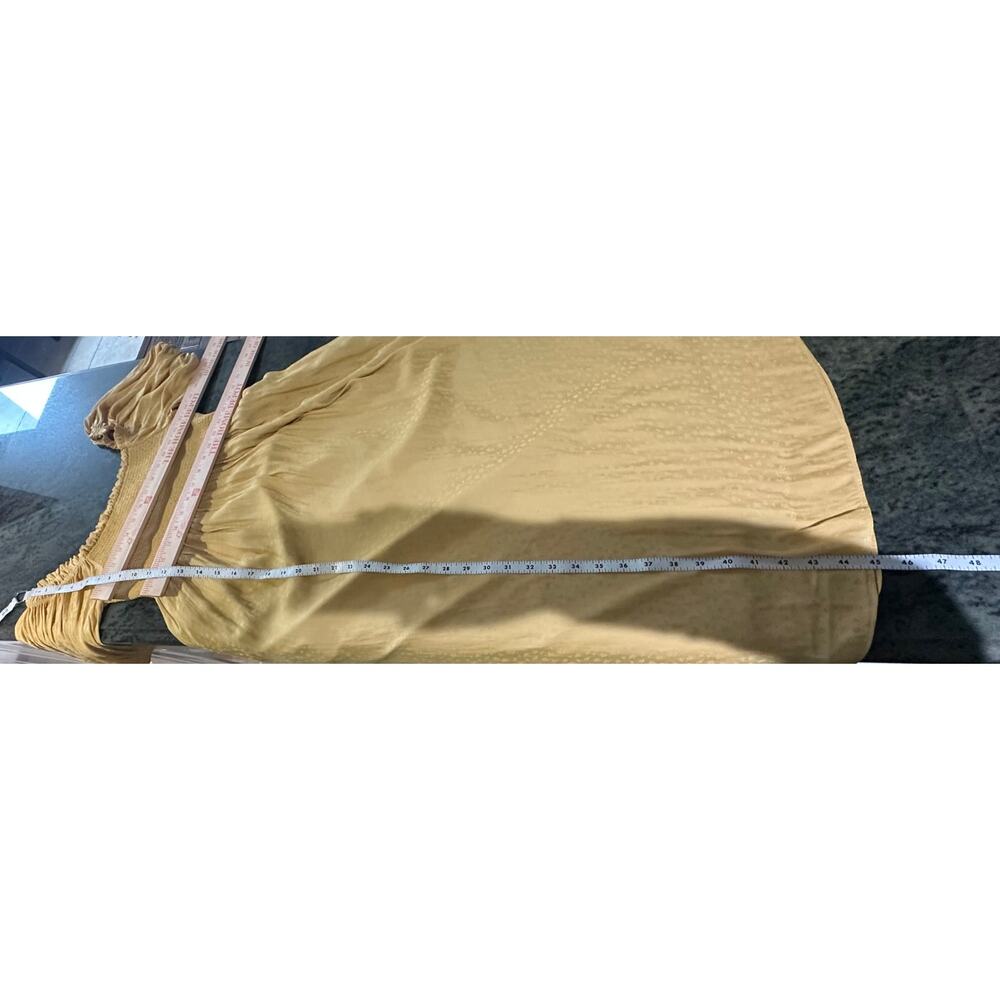 Hatch Yellow Smocked Midi Dress Womens Size 2/S Yellow Puff Sleeve Cottagecore - Picture 10 of 13